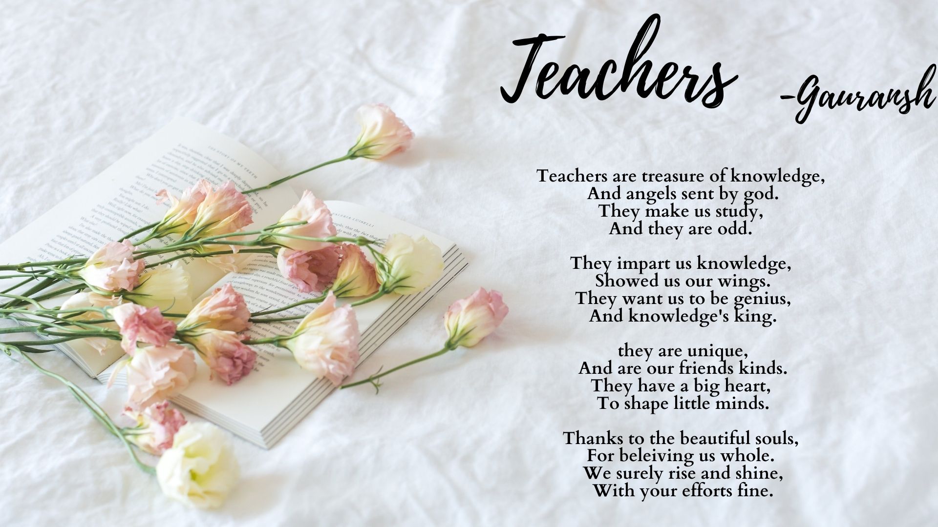 Poem by Gauransh Tiwari on Teachers