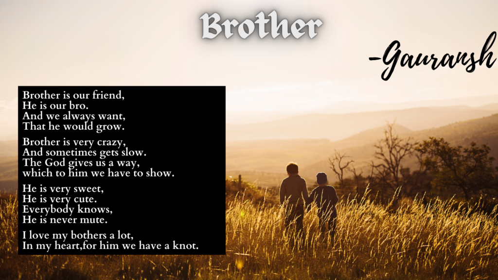 Poem by Gauransh on Brother in English
