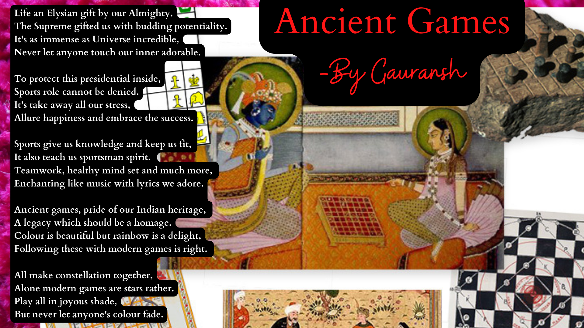 Poem on Ancient Games-By Gauransh